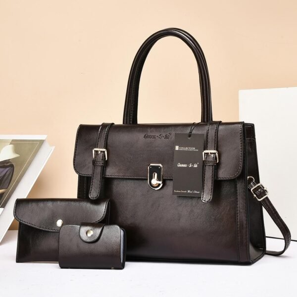 3-in-1 Super Cute Women’s Handbag Set – Tote, Sling & Purse - Image 4