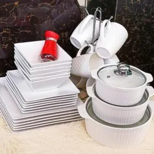 31 pcs trendy square dinner sets