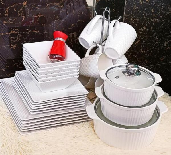 31 pcs trendy square dinner sets