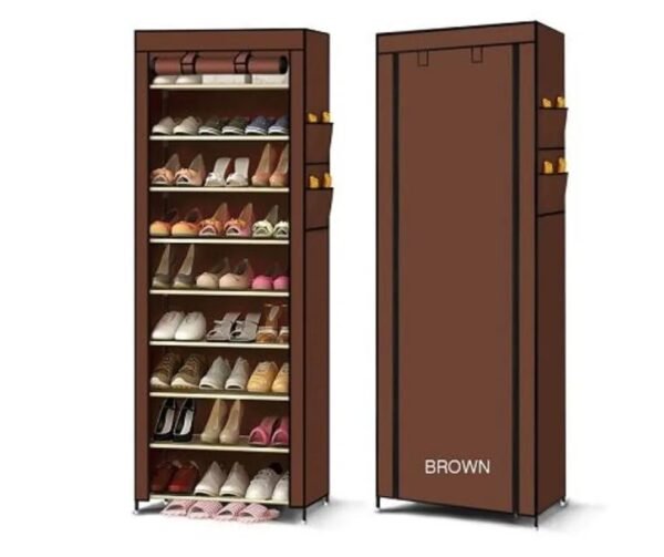 10 Tier Dustproof 27 Pairs Shoe Rack - Image 5