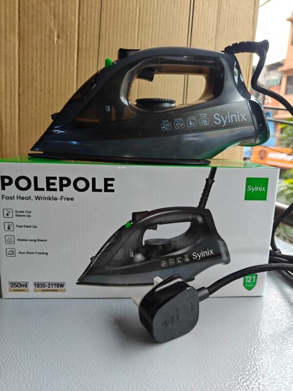Electric Iron Box – Adjustable Temperature, Non-Stick Soleplate