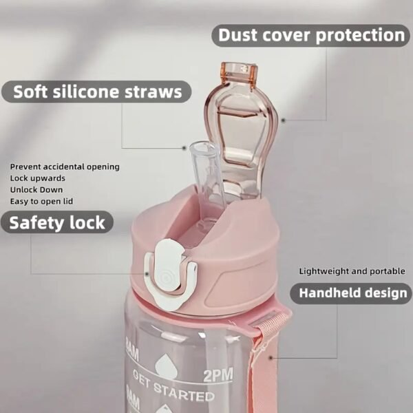 900ML Large Capacity Sports Water Bottle – Leak Proof, Portable Gym & Outdoor Travel Cup - Image 2