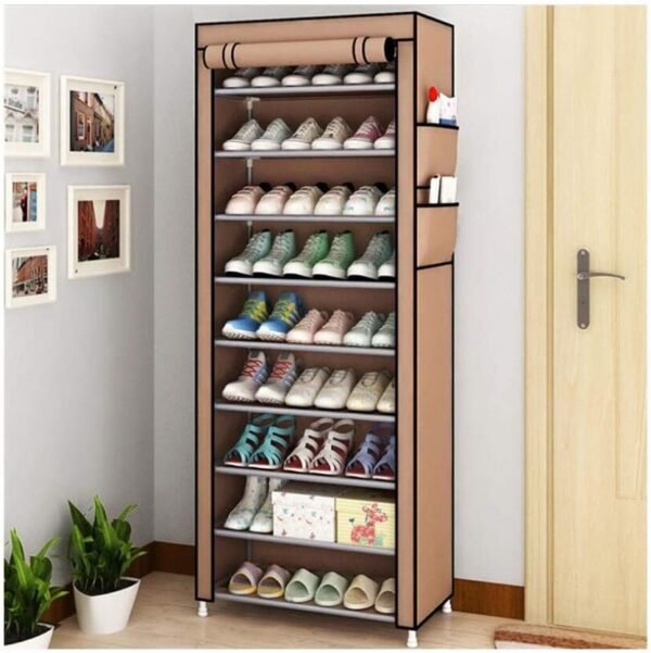 10 Tier Dustproof 27 Pairs Shoe Rack - Image 3
