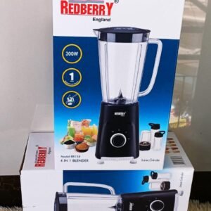 Redberry 4-in-1 Blender with Grinder & Juicer – 300W
