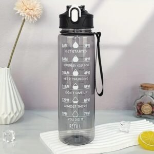 900ML Large Capacity Sports Water Bottle – Leak Proof, Portable Gym & Outdoor Travel Cup